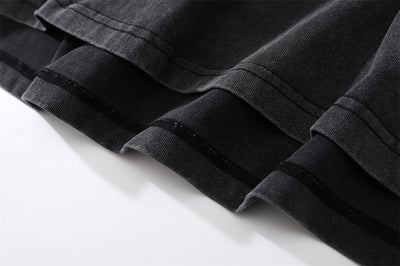 Printed Washed Distressed T-shirt For Men