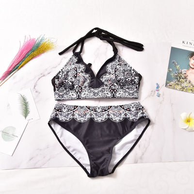 Printed Split Bikini
