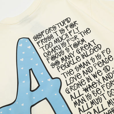 Niche English Letter Printed T-shirt For Men