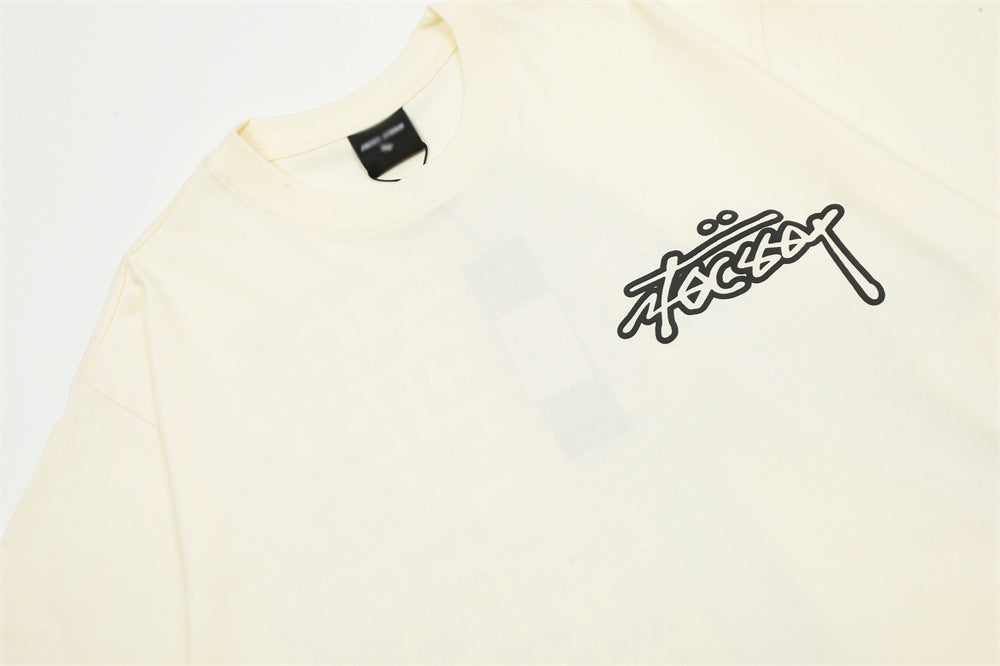 Niche English Letter Printed T-shirt For Men