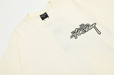 Niche English Letter Printed T-shirt For Men