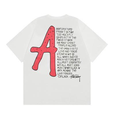 Niche English Letter Printed T-shirt For Men