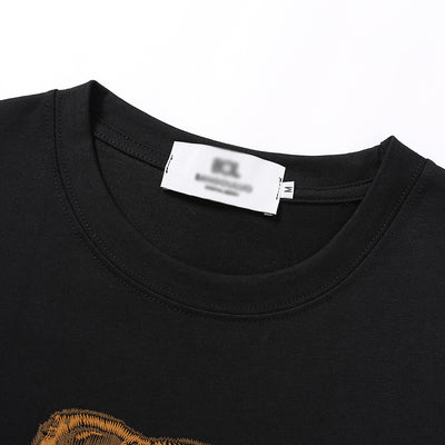 Bear Embroidery Pattern T-shirt For Men