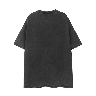 Punk Denim Short-sleeved T-shirt For Men